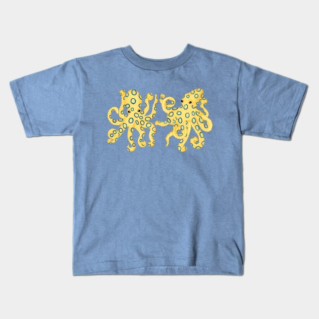 Blue-Ringed Octopi Kids T-Shirt by tangerinetane